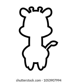 giraffe line icon