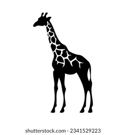 Giraffe line icon. Neck, spots, africa, animal, zoo, height, savannah, herbivore, tall. Black vector icons on a white background for Business