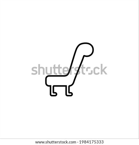 Giraffe line icon. Simple style poster nature conservation association background symbol. Logo design element. T-shirt printing. Vector for sticker.