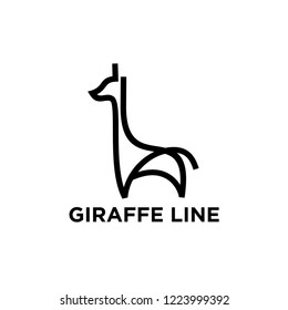 giraffe line unique animal logo icon designs icon vector