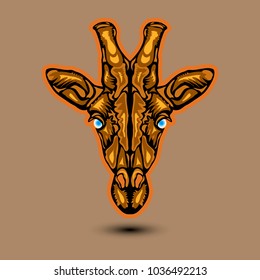 Giraffe logo in an African style