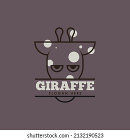 Giraffe Logo Design Concept Vector. Long-Necked Wild Animal Logo