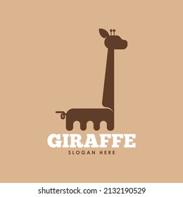 Giraffe Logo Design Concept Vector. Long-Necked Wild Animal Logo