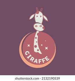 Giraffe Logo Design Concept Vector. Long-Necked Wild Animal Logo