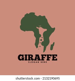 Giraffe Logo Design Concept Vector. Long-Necked Wild Animal Logo