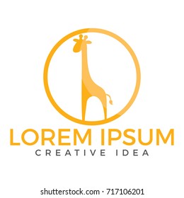 Giraffe logo design. Creative animal logo.