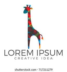 Giraffe logo design. Creative animal logo.