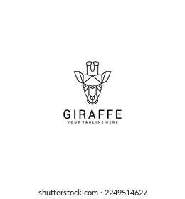 Giraffe logo design icon vector