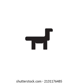 diseño de logotipo de jirafa sencillo y moderno