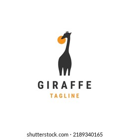 Giraffe logo design template flat vector illustrator