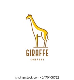 Giraffe Logo Design Template Inspiration - Vector