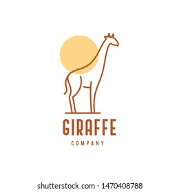 Giraffe Logo Design Template Inspiration - Vector