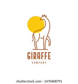 Giraffe Logo Design Template Inspiration - Vector