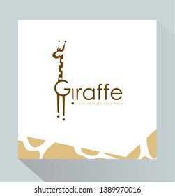 Giraffe Logo Design Template. letter g giraffe initial logo design. Vector Illustration
