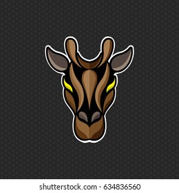 Giraffe logo design template ,Lion head icon Vector illustration