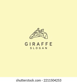 Giraffe logo desing icon vector