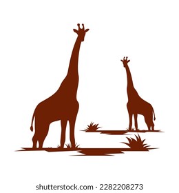 Giraffe logo icon design illustration