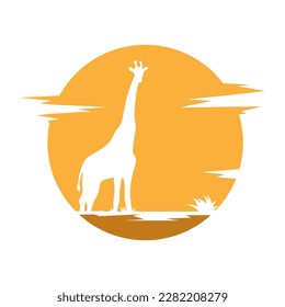 Giraffe logo icon design illustration