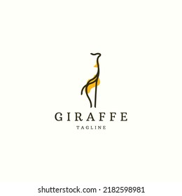 Giraffe logo icon design template flat vector illustration