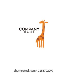 giraffe logo icon design vector