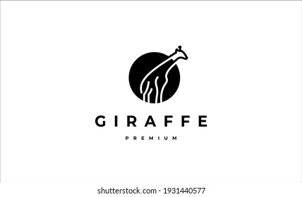 giraffe Logo icon design vector illustration
