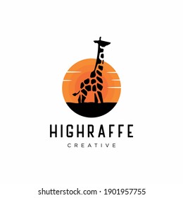 Giraffe logo, icon and illustration