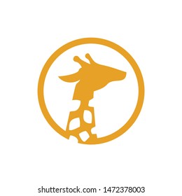 Giraffe logo icon vector. Modern silhouette animals design