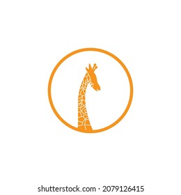 Giraffe logo illustration vector flat design