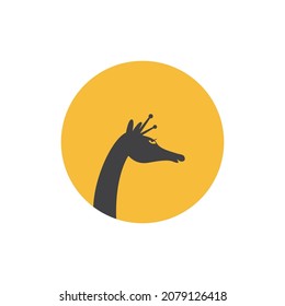 Giraffe logo illustration vector flat design