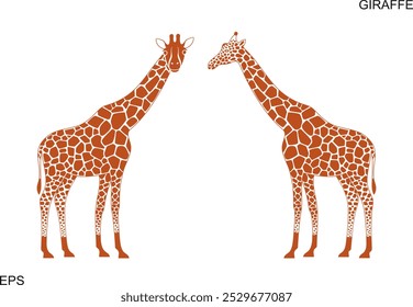 Giraffe logo. Isolated giraffe on white background