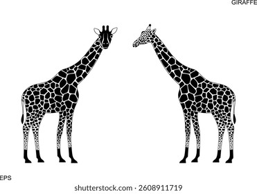 Giraffe logo. Isolated giraffe on white background