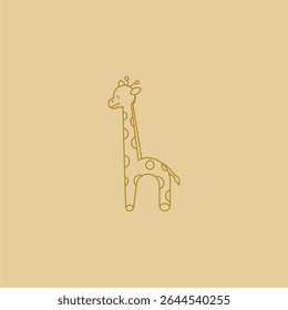Giraffe Logo with Letter H Fusion in Playful Minimal Style