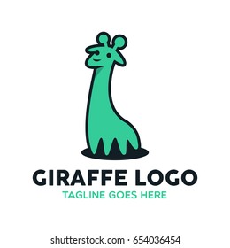 Giraffe Logo Mascot Funny Character