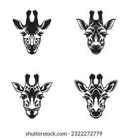 Giraffe logo set - Premium design collection - Vector Illustration