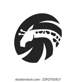 Giraffe logo template Isolated. Brand Identity. Icon Abstract Vector graphic