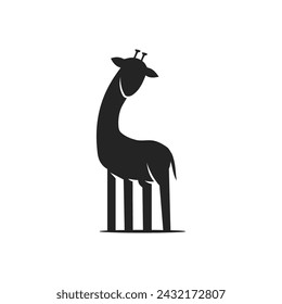 Giraffe Logo template Isolated. Brand Identity. Abstract Vector graphic