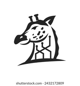 Giraffe Logo template Isolated. Brand Identity. Abstract Vector graphic