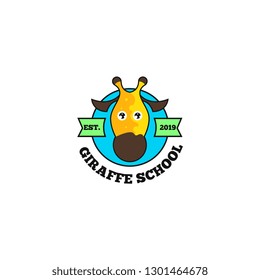Giraffe logo template vector. Animal logo template. Wildlife logo vector