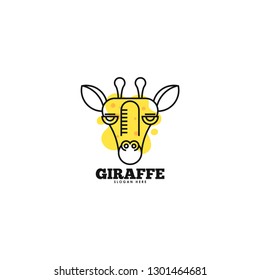 Giraffe logo template vector. Animal logo template. Wildlife logo vector