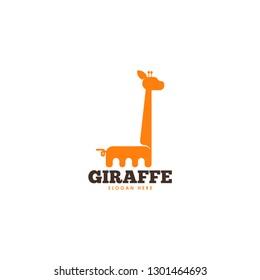 Giraffe logo template vector. Animal logo template. Wildlife logo vector