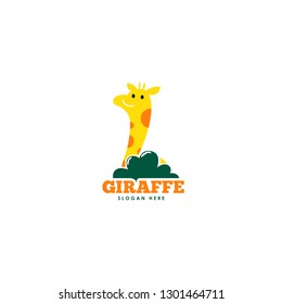 Giraffe logo template vector. Animal logo template. Wildlife logo vector