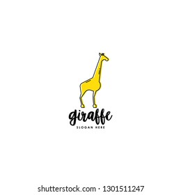 Giraffe logo template vector. Animal logo template. Wildlife logo vector