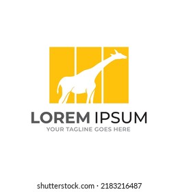 Giraffe Logo Vector. Animal Giraffe Logo Design Template Illustration