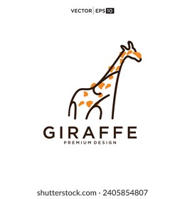 giraffe logo vector icon illustration