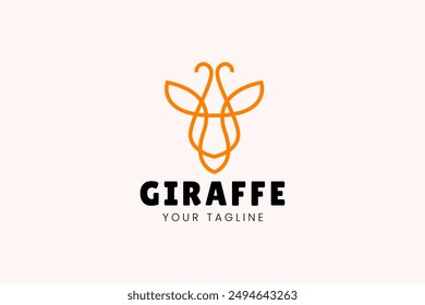 giraffe logo vector icon illustration