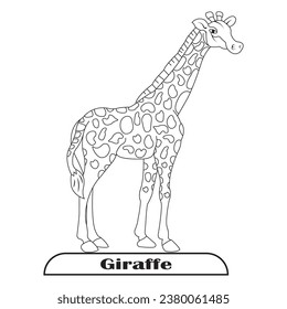 Giraffe logo vector illustration design