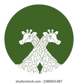 Giraffe logo vector illustration design
