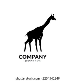 Giraffe logo vector silhouette icon