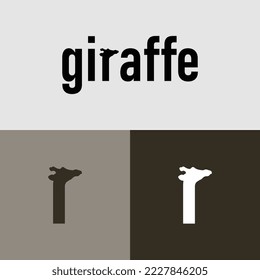 giraffe logotype, with giraffe head in letter r