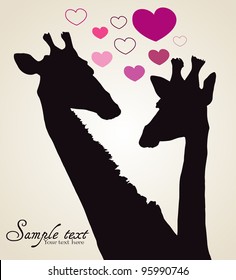 Giraffe in love with